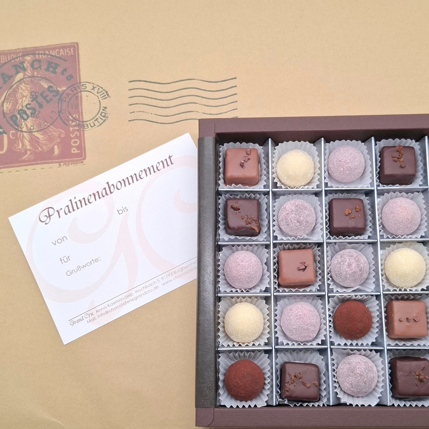 Pralinen- abonnement, verschiedenen Größen