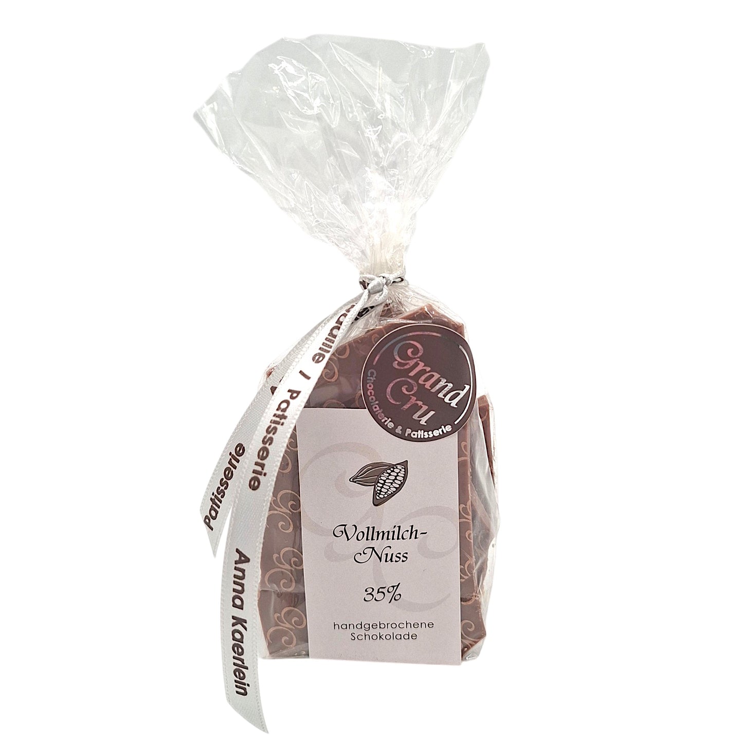 Handgebrochene Schokolade, Vollmilch-Nuss 100g
