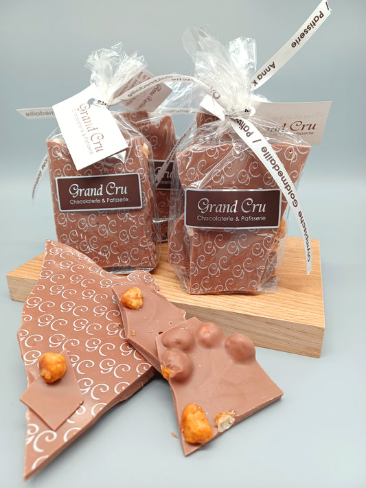 Handgebrochene Schokolade, Vollmilch-Nuss 100g