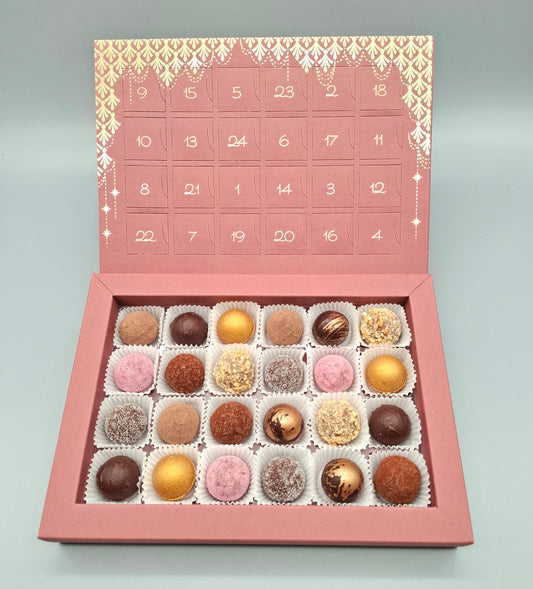 Rosé-Gold Pralinen-Adventskalender