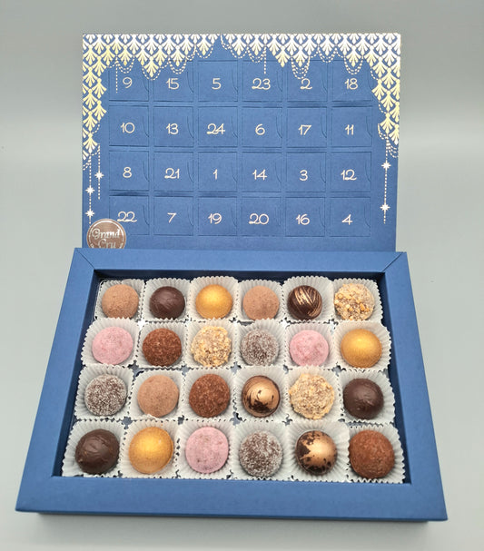 Blau-Gold Pralinen-Adventskalender
