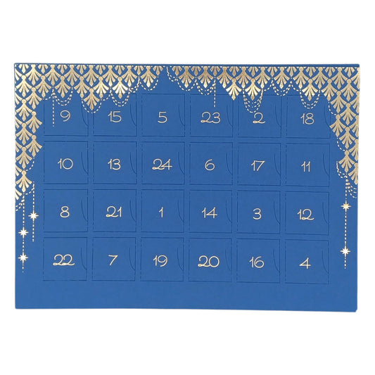 Blau-Gold Pralinen-Adventskalender