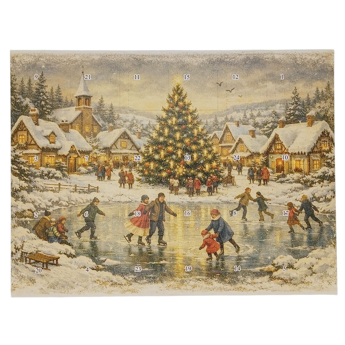 "Schlittschuhläufer" Pralinen-Adventskalender