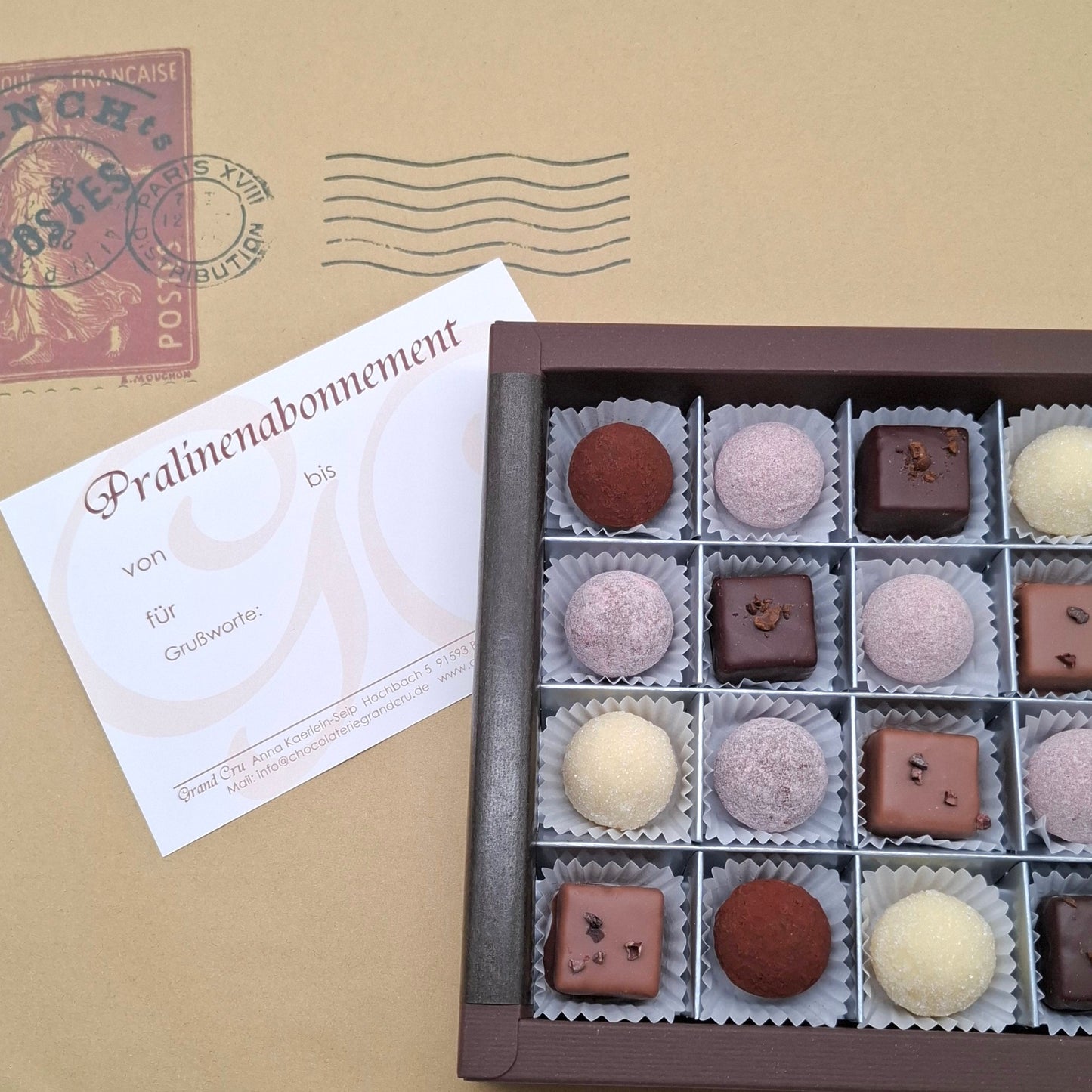 Pralinen- abonnement, verschiedenen Größen