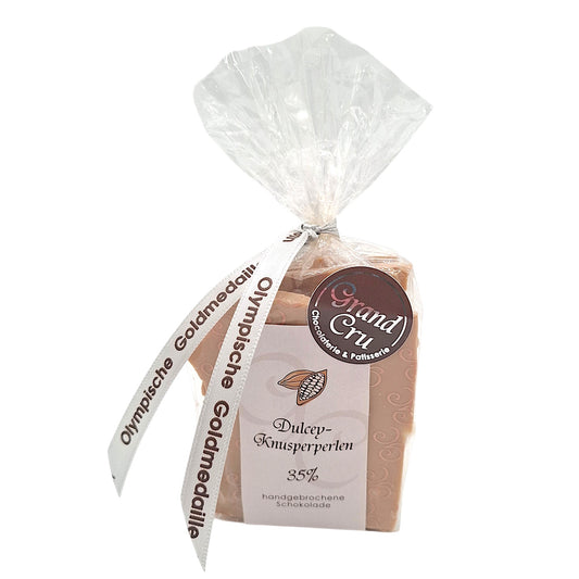 Handgebrochene Schokolade, Dulce-Knusperperlen 100g