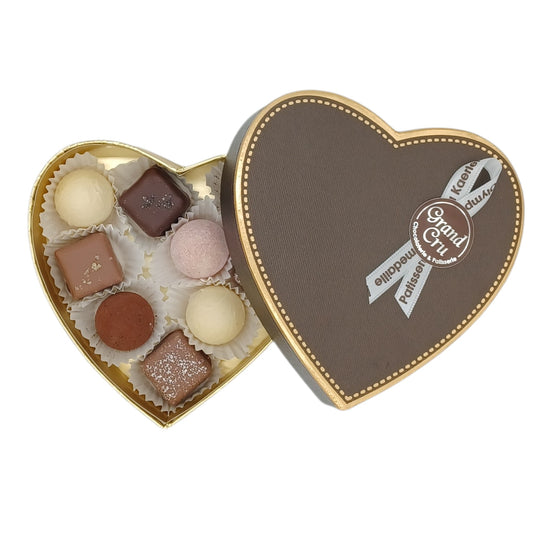 Herzbox mit 9 Pralinen (100g)